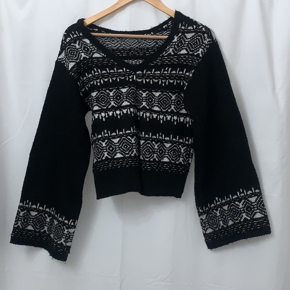 Women’s Sam Edelman Black/White Boatneck Sweater Size Small EUC - Picture 5 of 7